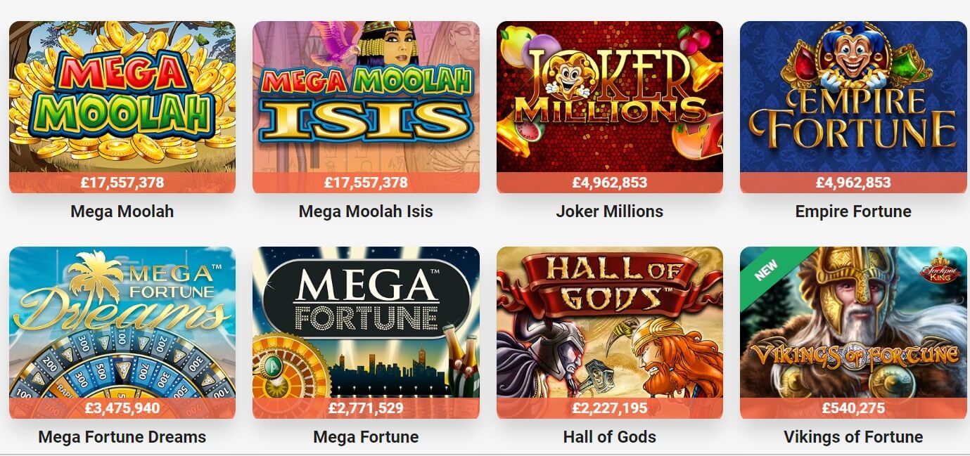 latest progressive jackpots online